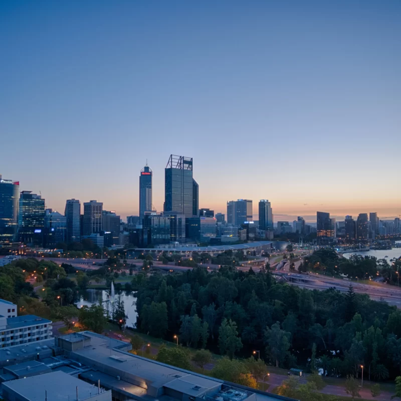 Skyline of Perth's Central Business District
