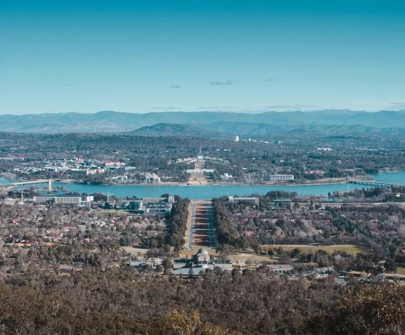 Overlooking Canberra from the Mount Ainslie Lookout