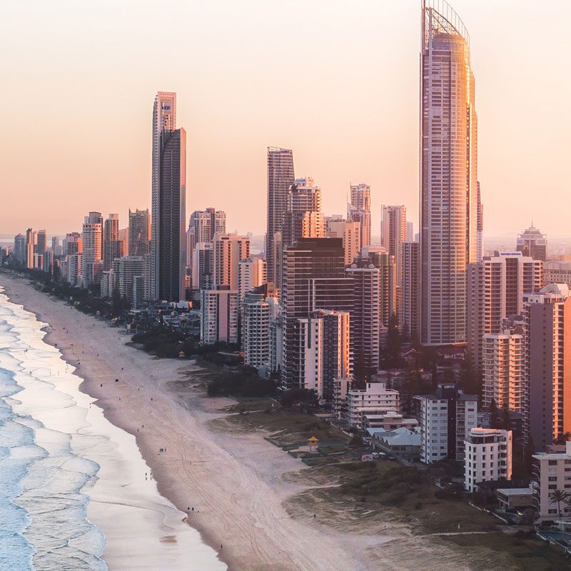 Aerial View of Surfers Paradise Beach