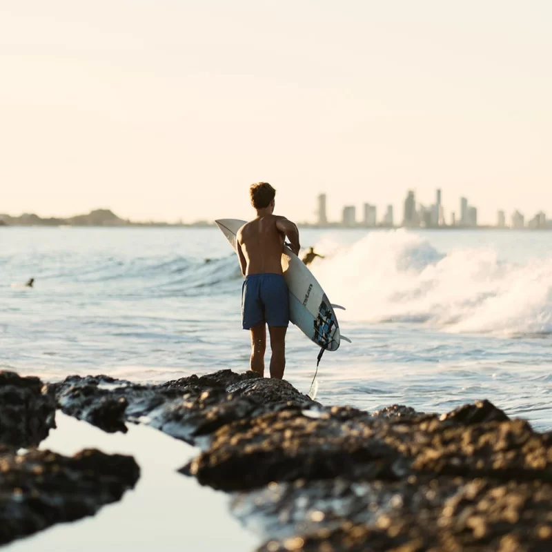 Surfing in the Gold Coast