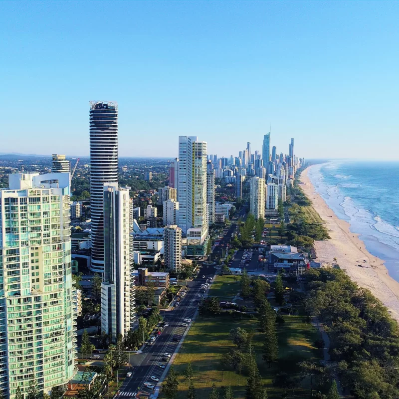 Coastal view of Gold Coast