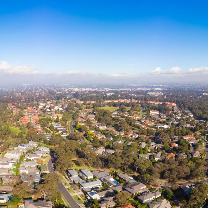 Aerial view of Shepparton in Victoria