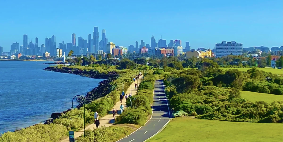 Expedited Specialist Pathway - path with Melbourne CBD in the background